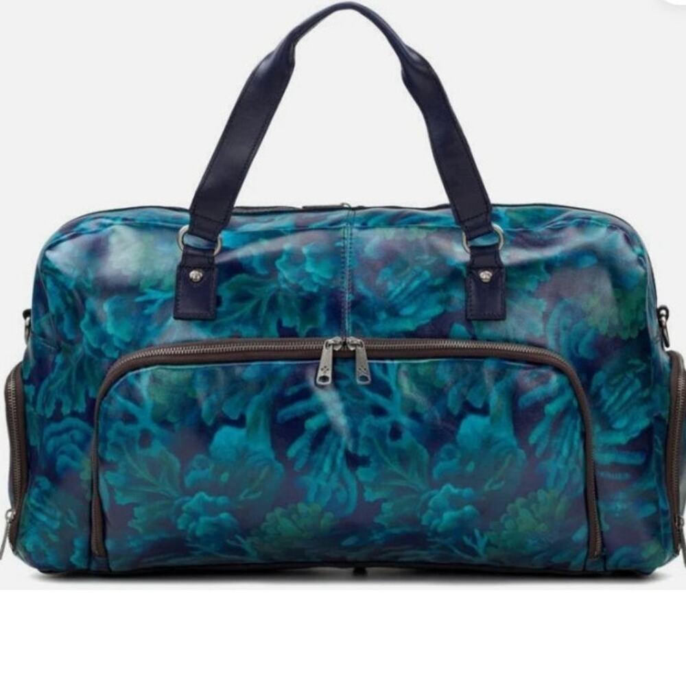 Patricia Nash Deep Blue Sea Mandara Overnighter Duffle Bag Suitcase Travel NEW